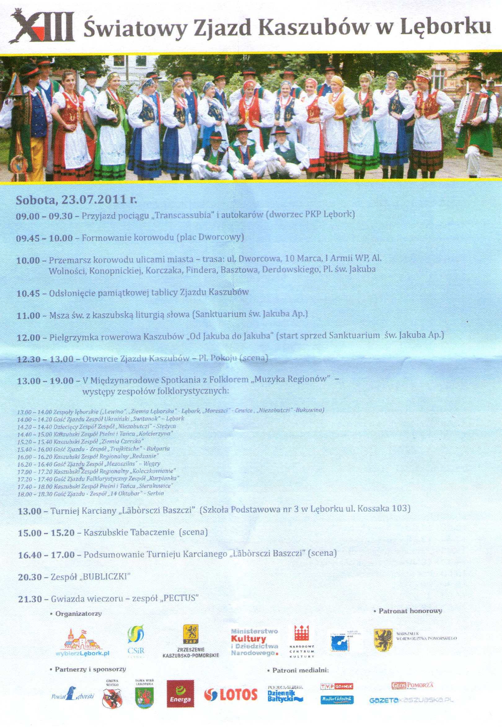 Zjazd Kaszubów. Już 23 lipca w Lęborku!