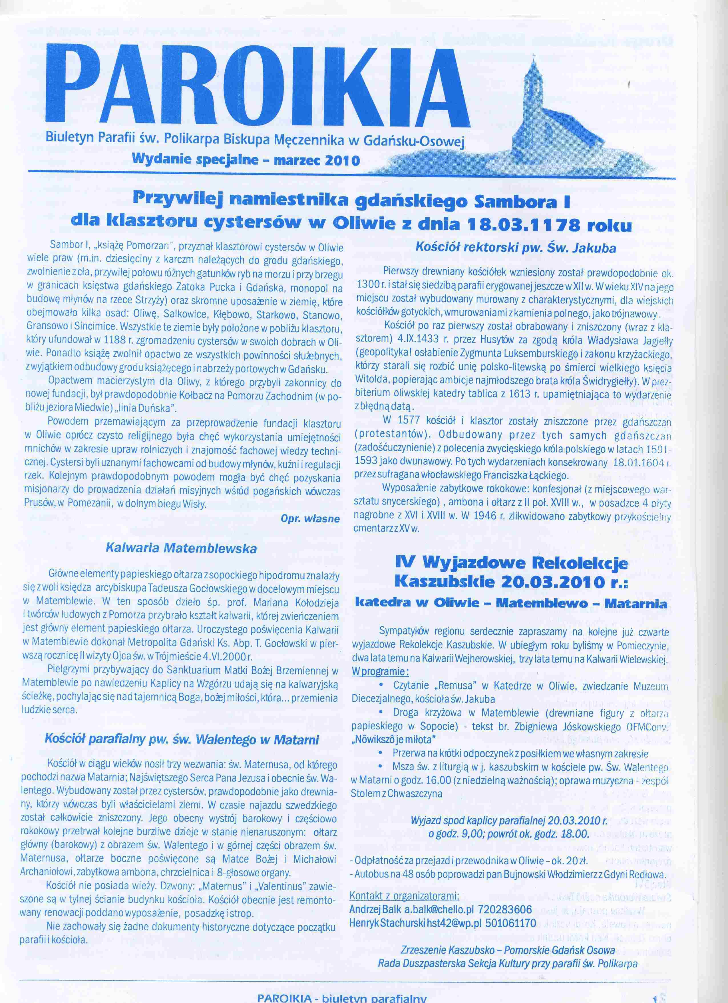 Paroikia. Co słychać w Gdańsku- Osowej